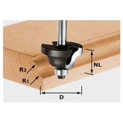 Fraise double moulure HW S8 D31,7/R4/R4 491029