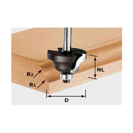 Fraise double moulure HW S8 D31,7/R4/R4 491029