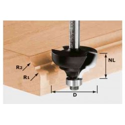 Fraise multi-profils HW S8 D36,7/R6/R6 491031