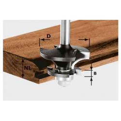 Fraise à contre-profil pour rainure HW S8 D43/21 A/KL 491129